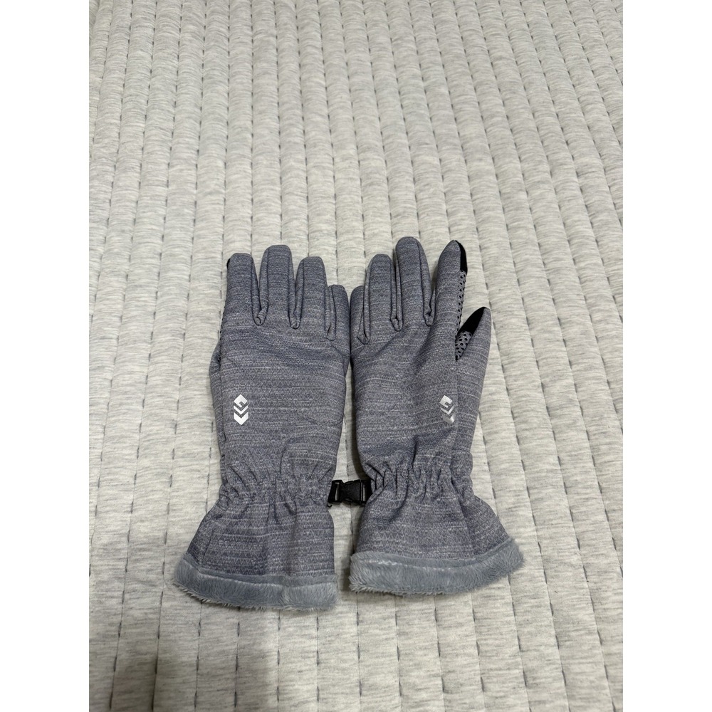Tech Touch Gloves Womens S/M Size Gray Faux Fur Lined